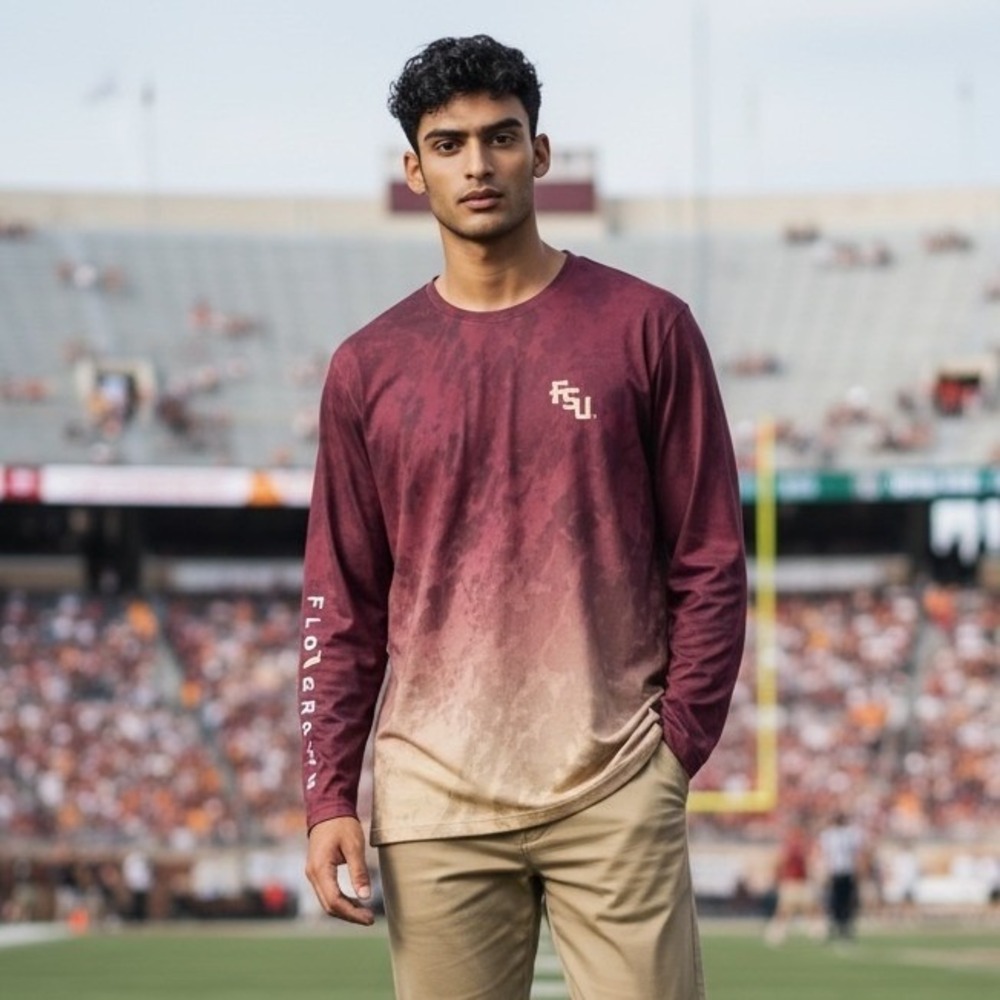 FloGrown FSU Seminoles VaporDraw Long Sleeve Performance Mens 2X Maroon Gold